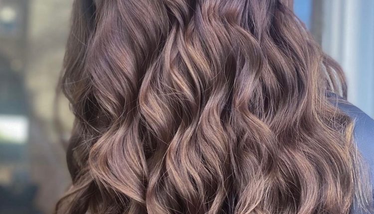 Dark Brown Hair With Caramel Ombre Highlights