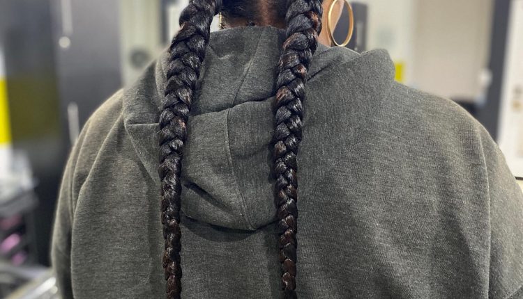 2 Big Braids With Weave