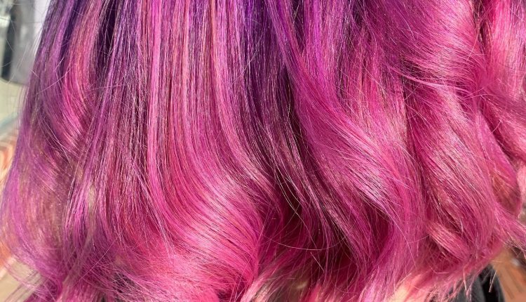 Brown Hair With Pink And Purple Highlights