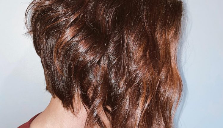 Brunette Angled Stacked Bob