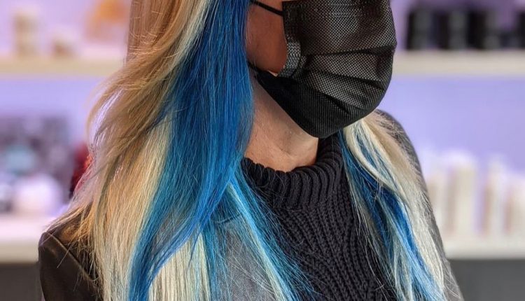 Dirty Blonde Hair With Blue Underneath