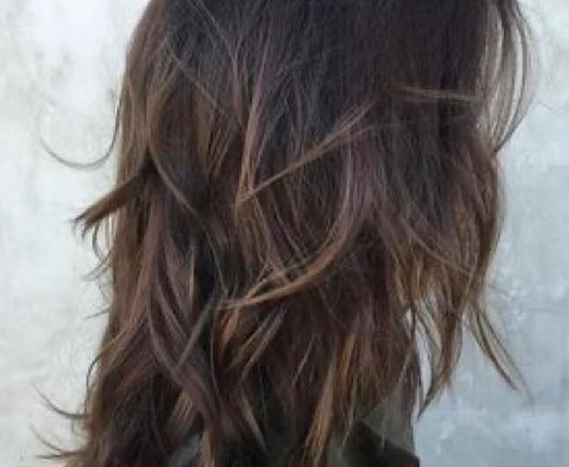 Long Layered Haircuts With Choppy Bangs