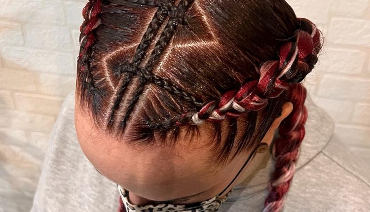 Two Goddess Braids With Curly Ends
