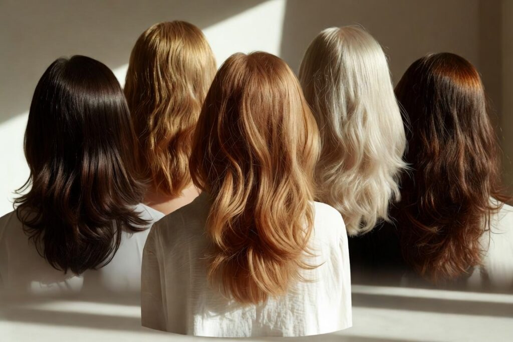Medium Straight Layered Haircuts: Back View Inspiration