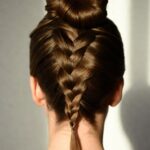 French Braid Into High Bun
